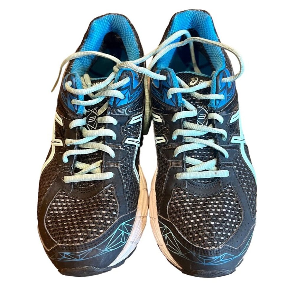 Asics Women'  Duomax GT1000 Goretex Tennis Shoes Size 8 Black Blue Green